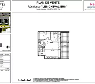 Appartement - T3 - 60m² - Pulversheim (68840)