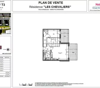Appartement - T3 - 62m² - Pulversheim (68840)