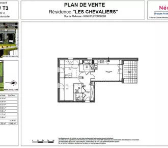 Appartement - T3 - 68m² - Pulversheim (68840)