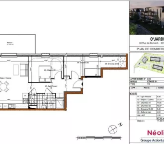 Appartement - T3 - 67m² - Pfastatt (68120)