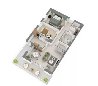 3 pièces, 68m²
