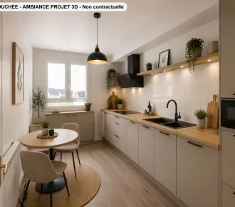 2 pièces, 50m²